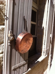 Gleaming Copper Pan (on a shutter)