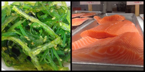 Seaweed Salad &amp; Fresh Salmon From Lobster Place, Chelsea Market