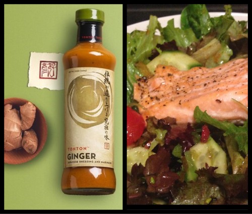  Ton Ton Ginger Japanese Dressing - Final Ton Ton Ginger Salad with Salmon